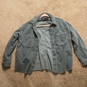 Zara Blue corduroy shacket size S